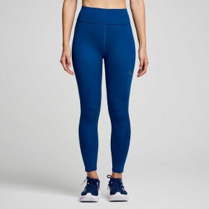 Saucony Fortify Crop Tight Indigo | 62390-OKNP