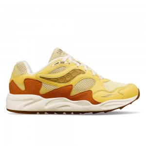 Saucony Grid Shadow 2 Mushroom Senapsgult Bruna | 21039-UVOP