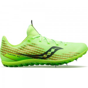 Saucony Havok XC 3 Flat Slime | 32571-AJLZ