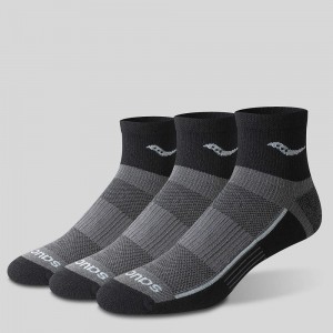 Saucony Inferno Quarter 3-Pack Socks Svarta | 96134-CKLO