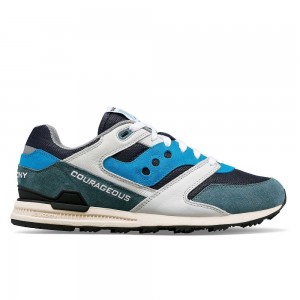 Saucony OG Courageous Grå Kungsblått | 56013-AQOM