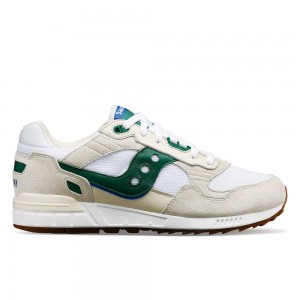 Saucony Shadow 5000 Premium Ivy Prep Vita Gröna | 86740-BHSQ