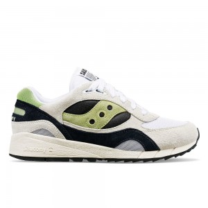 Saucony Shadow 6000 Vita Gröna | 28915-JFUM