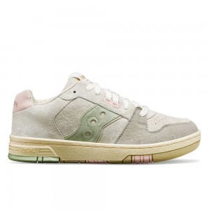 Saucony Spot-Bilt Sonic Low Ljusbeige Gröna | 92738-XJIB