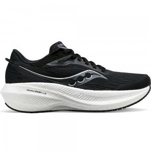 Saucony Triumph 21 Wide Svarta Vita | 97568-IMPS