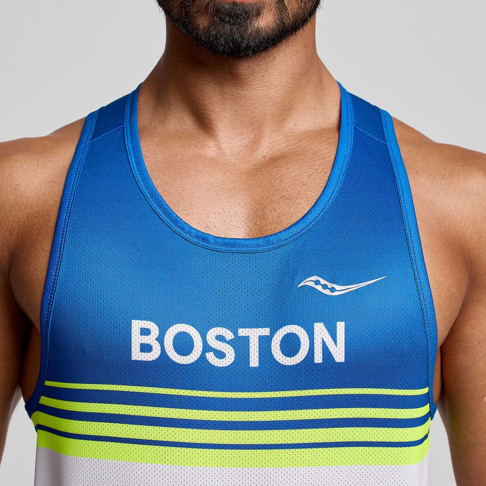 Saucony Boston Stopwatch Graphic Singlet Boston 2024 | 18476-MSLO