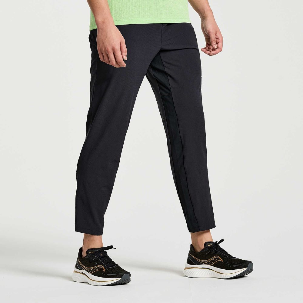 Saucony Boston Woven Pant Svarta | 42715-CLHD