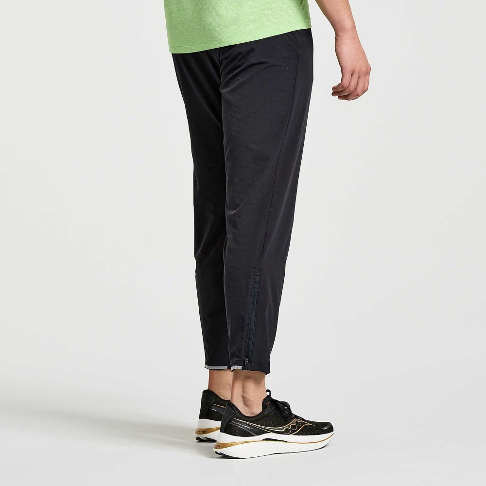 Saucony Boston Woven Pant Svarta | 42715-CLHD