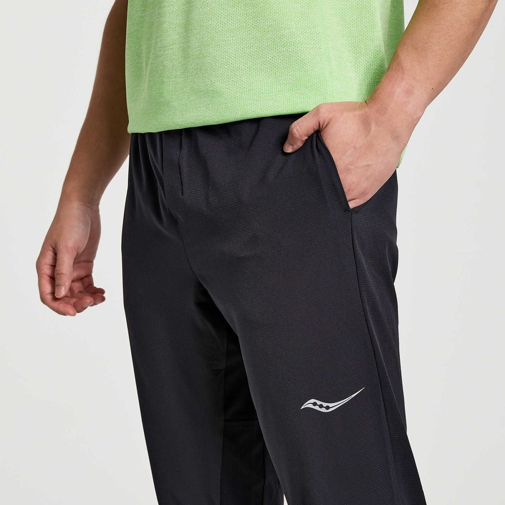 Saucony Boston Woven Pant Svarta | 42715-CLHD