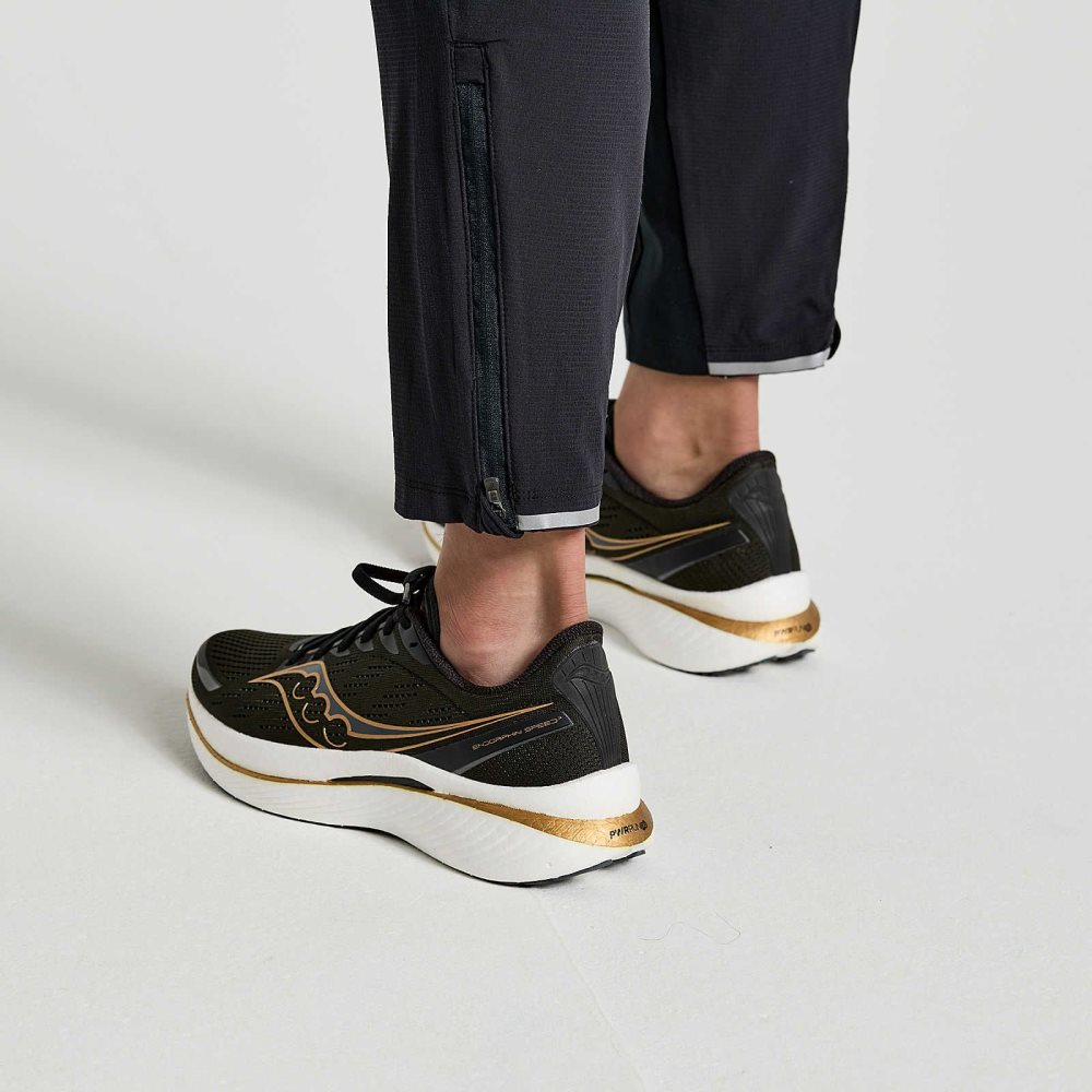 Saucony Boston Woven Pant Svarta | 42715-CLHD