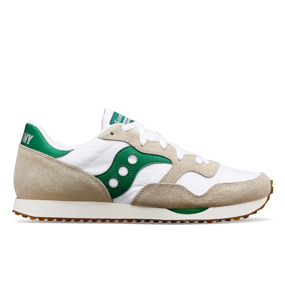 Saucony DXN Trainer Vita Gröna | 59382-BFXD