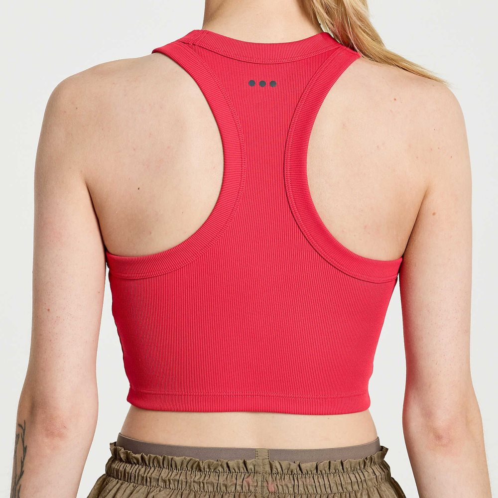 Saucony Elevate Crop Top Rosa | 76195-WLAR