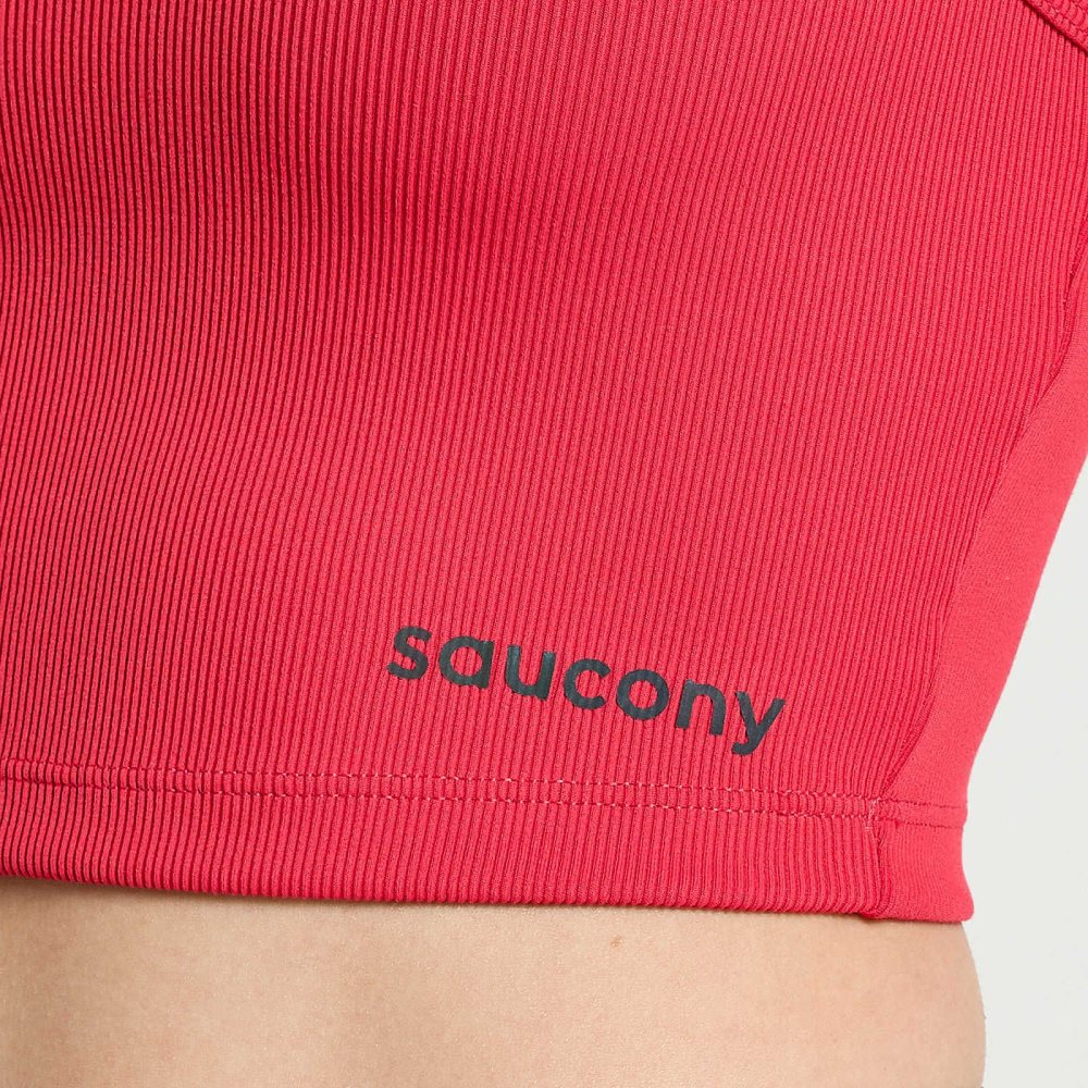 Saucony Elevate Crop Top Rosa | 76195-WLAR