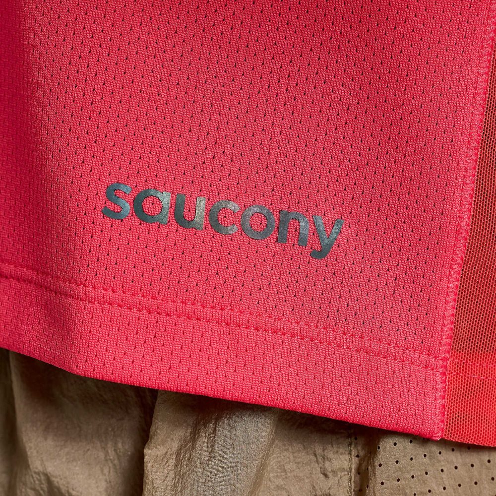 Saucony Elevate Short Sleeve Rosa | 12654-FEHU