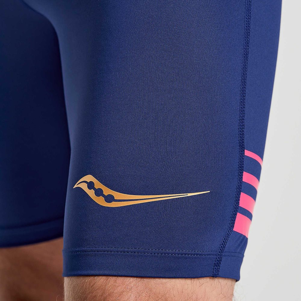 Saucony Elite Tight Short Sodalite | 92534-WYQU