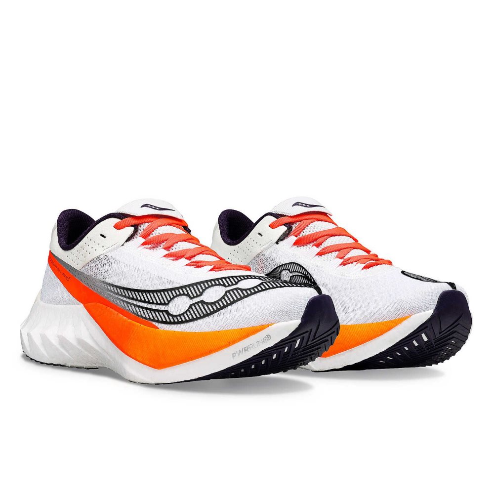 Saucony Endorphin Pro 4 Vita Svarta | 28473-CXSV