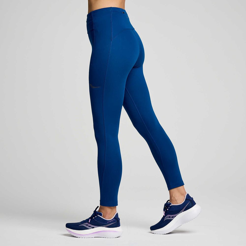 Saucony Fortify Crop Tight Indigo | 62390-OKNP