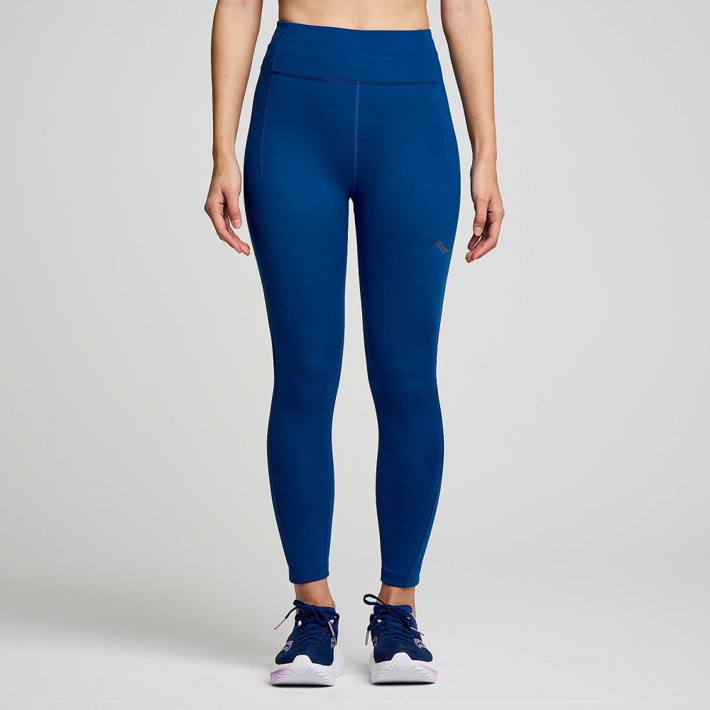 Saucony Fortify Crop Tight Indigo | 62390-OKNP