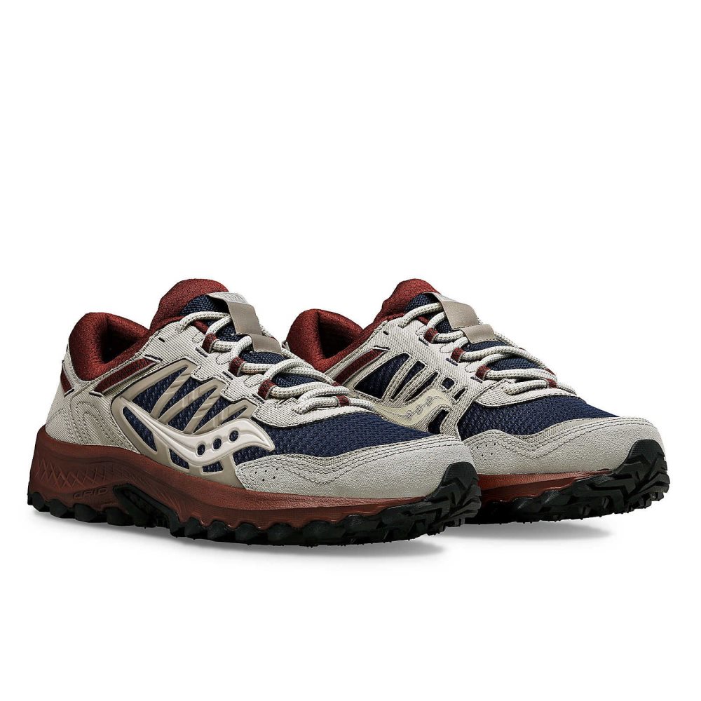 Saucony Grid Peak Marinblå Bruna | 53627-ZUDG