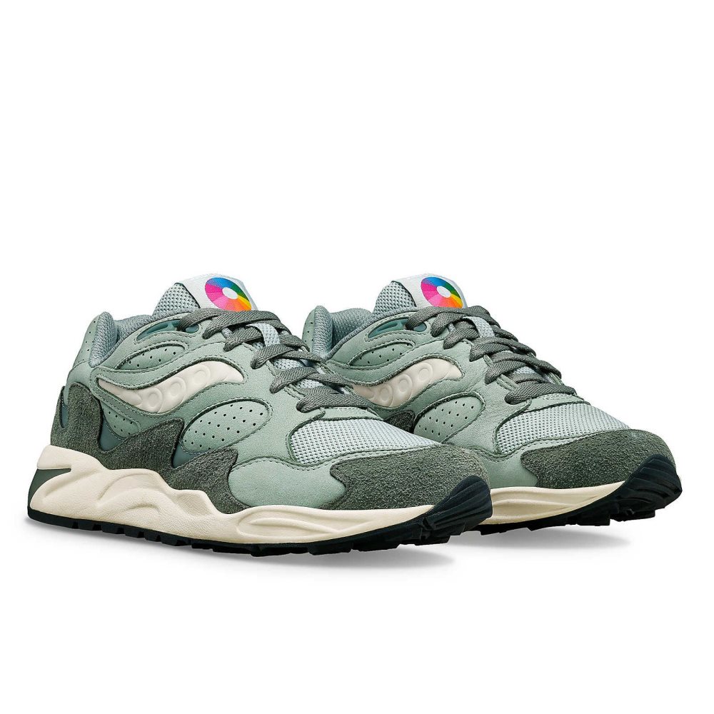 Saucony Grid Shadow 2 Chromatic Olivgröna | 36970-HUZE