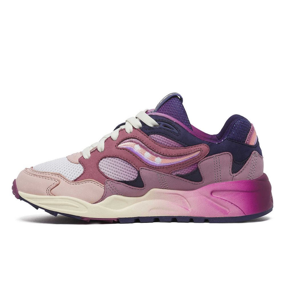 Saucony Grid Shadow 2 Summer Solstice Lila Blå | 57093-DIWH