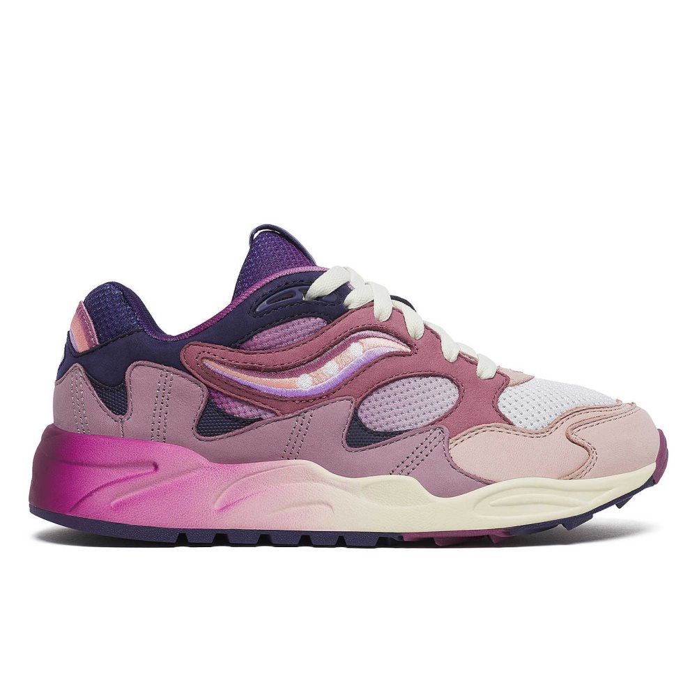 Saucony Grid Shadow 2 Summer Solstice Lila Blå | 57093-DIWH