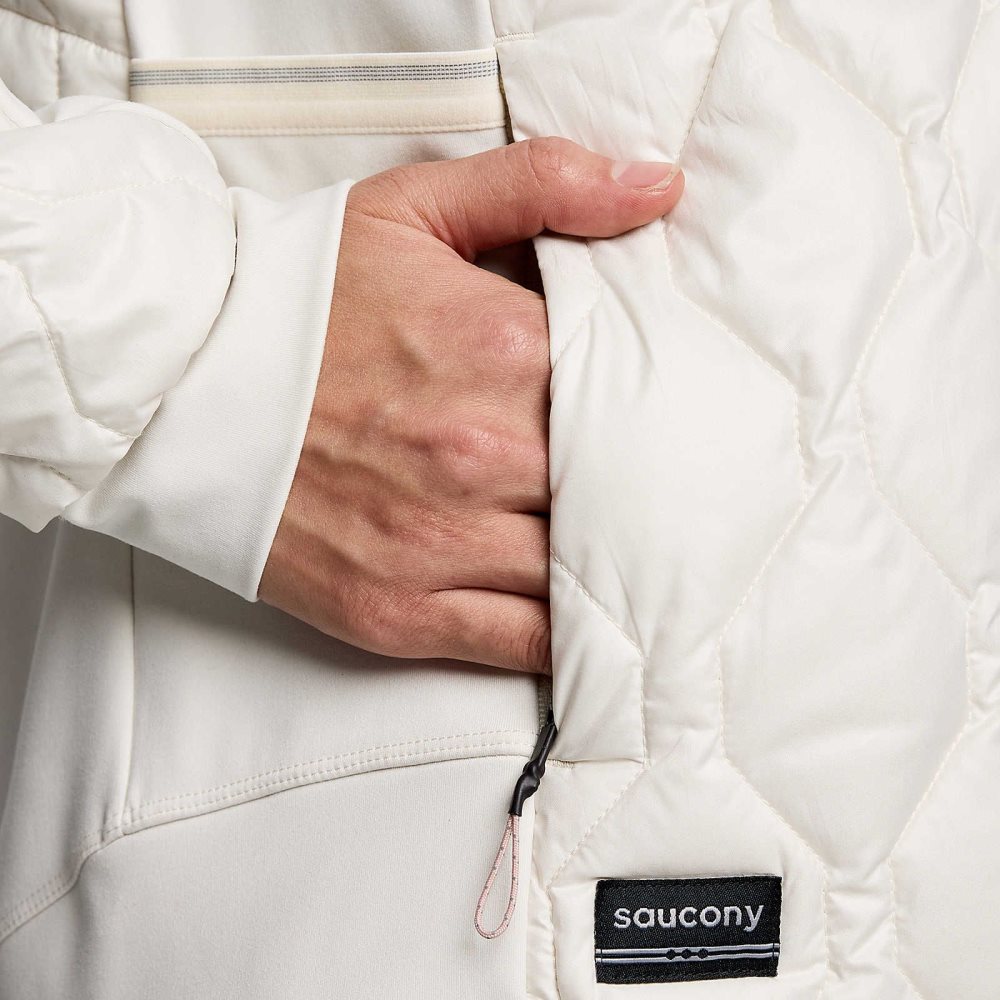 Saucony Hurricane Insulated Jacket Beige | 16379-IGNY