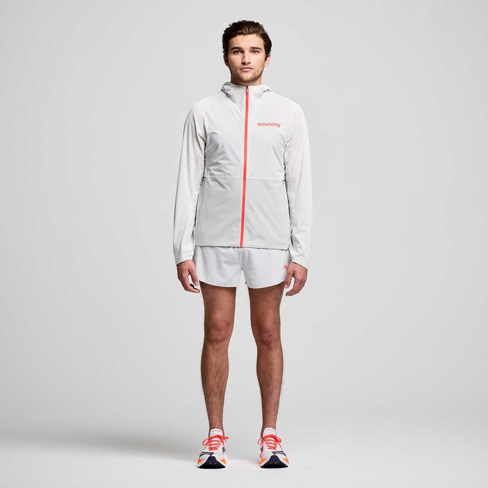 Saucony Hurricane Waterproof Jacket Cloud | 69714-HGIK