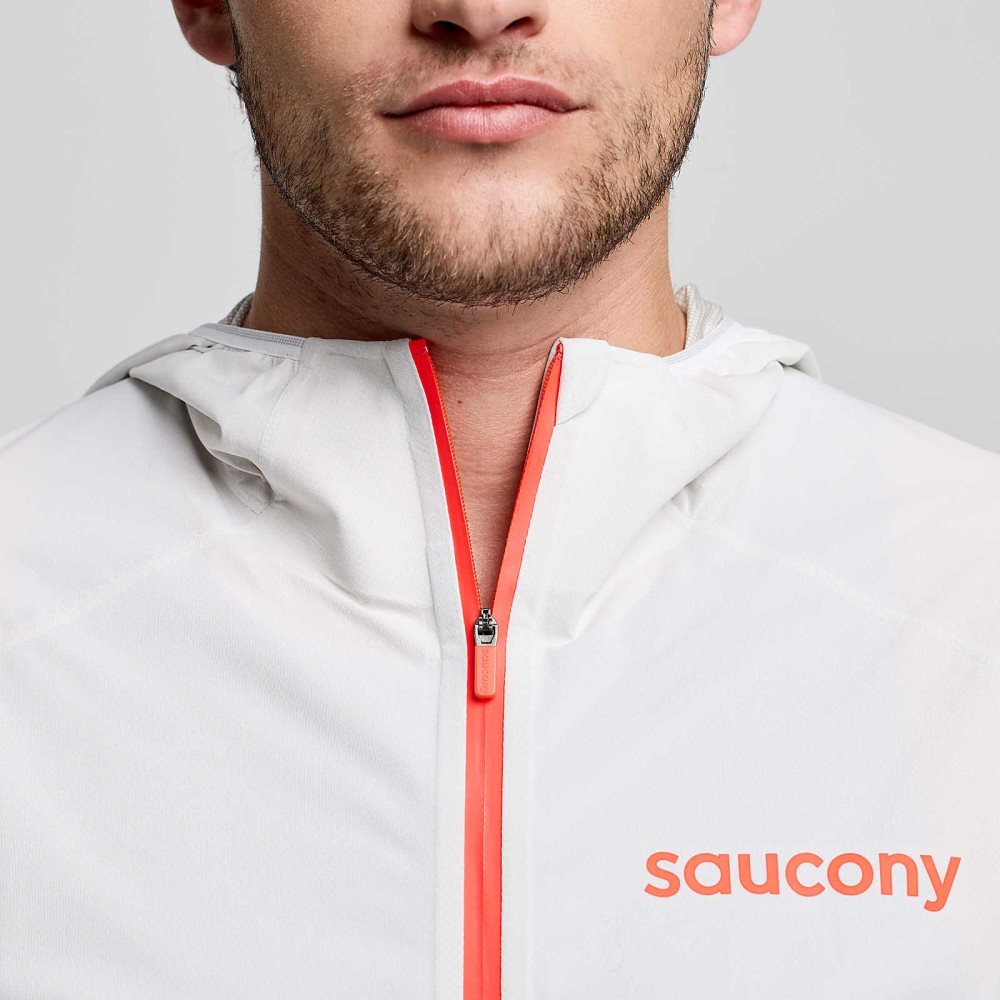 Saucony Hurricane Waterproof Jacket Cloud | 69714-HGIK