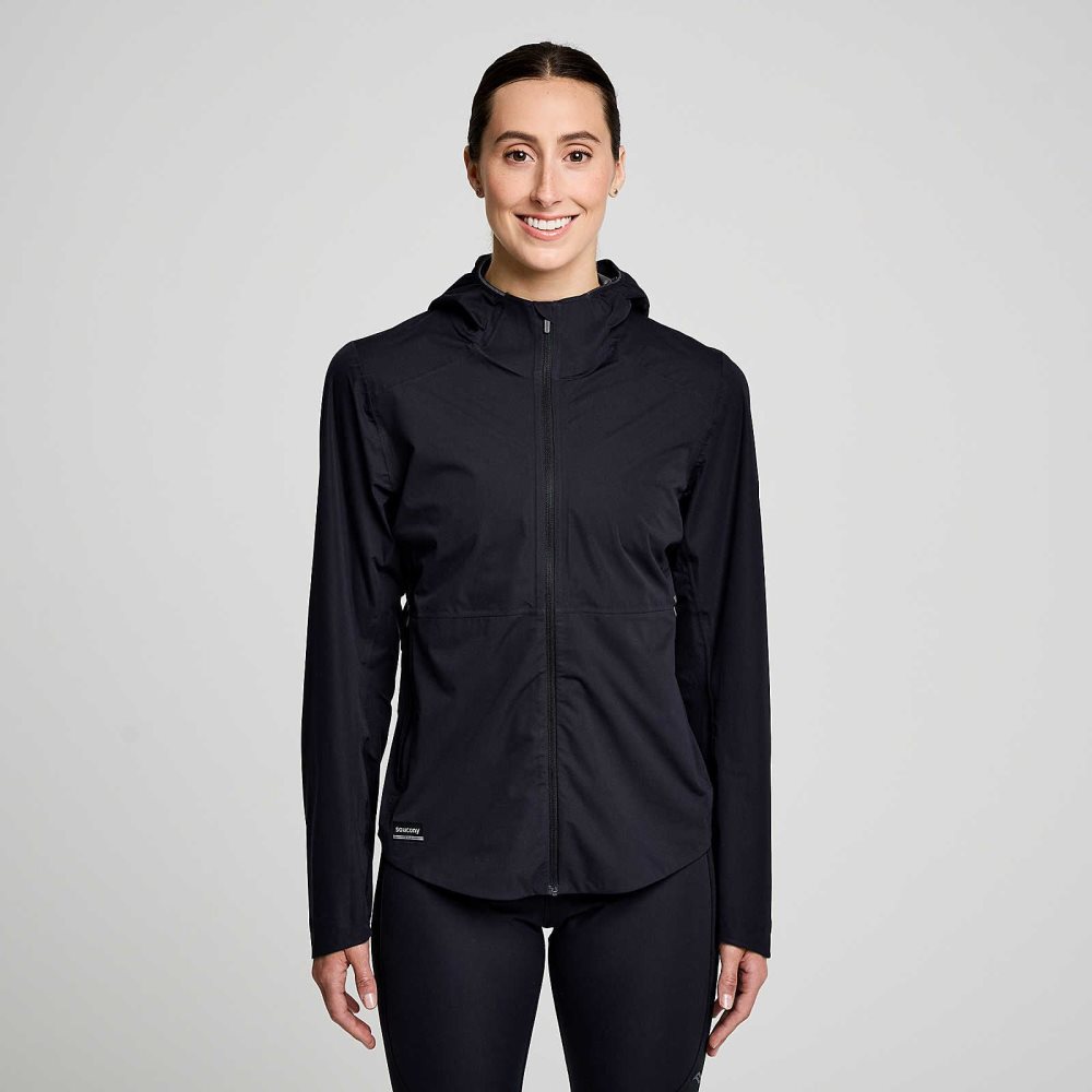 Saucony Hurricane Waterproof Jacket Svarta | 83245-OTAU