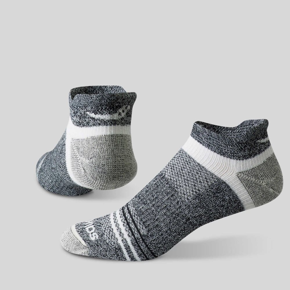 Saucony Inferno Merino Wool Blend No Show 3-Pack Sock Grå | 79860-BVIJ