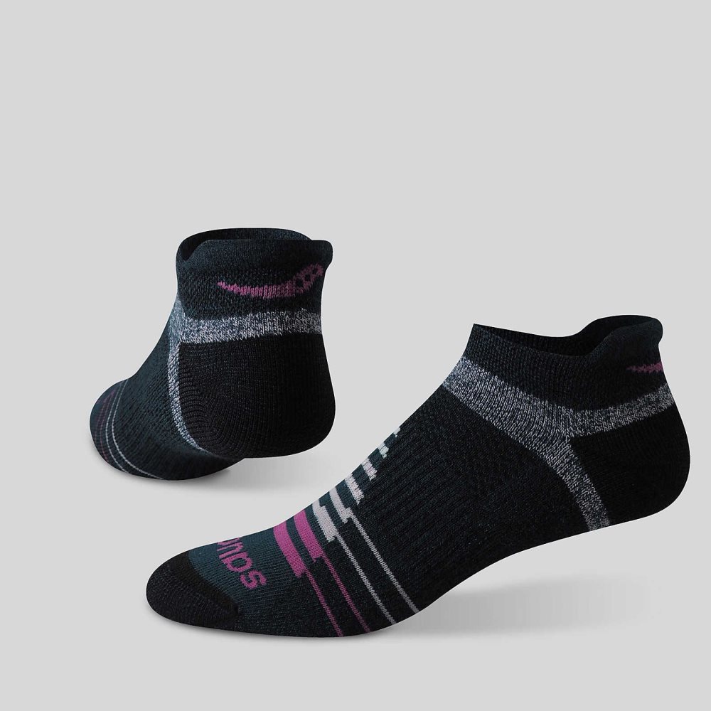 Saucony Inferno Merino Wool Blend No Show 3-Pack Sock Rosa | 15270-KISY