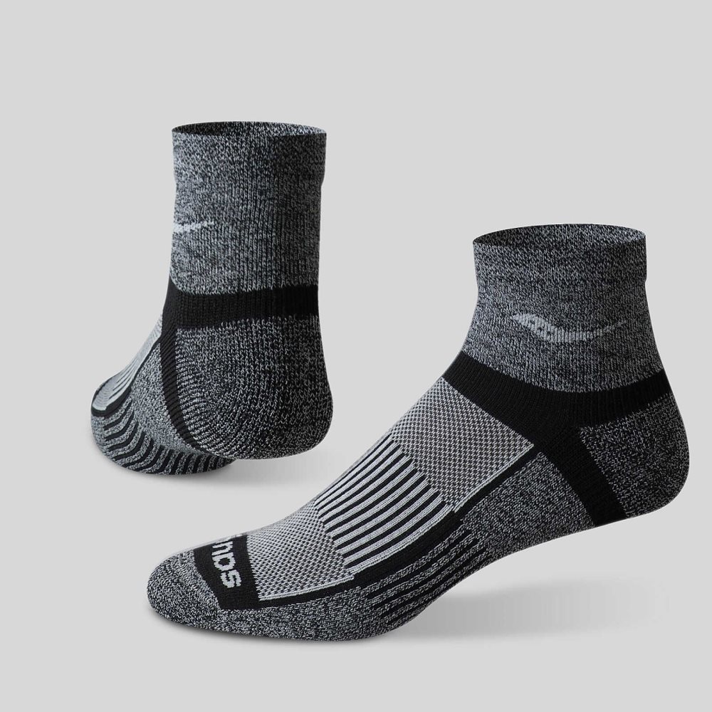 Saucony Inferno Quarter 3-Pack Socks Svarta Vita | 18675-ODZE