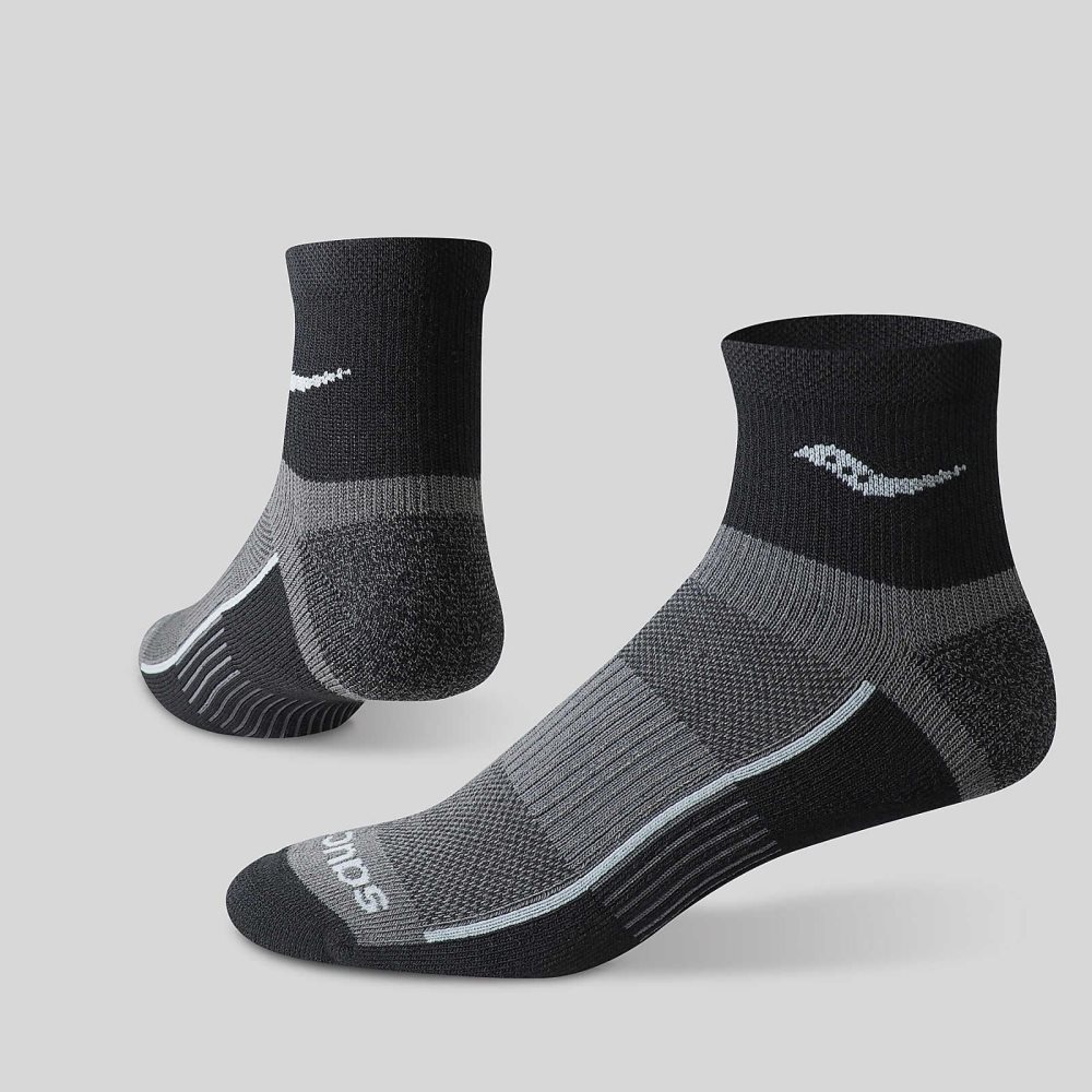 Saucony Inferno Quarter 3-Pack Socks Svarta | 96134-CKLO