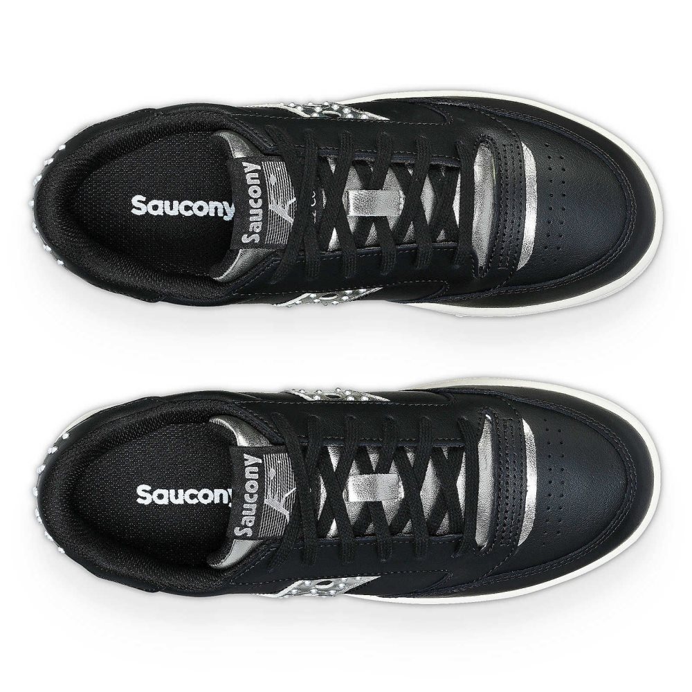 Saucony Jazz Court Platform Lux Svarta Silver | 35897-EJLN