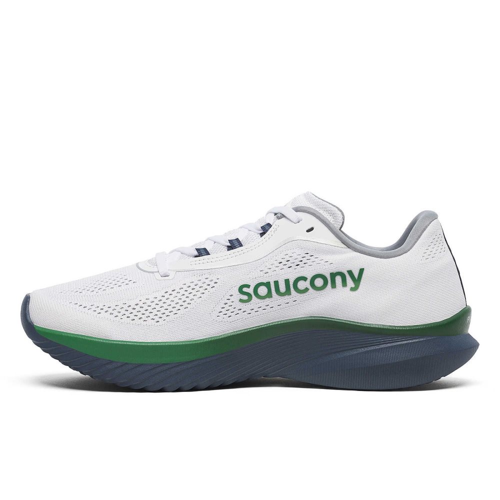 Saucony Kinvara 15 Vita Marinblå | 80317-FLBZ