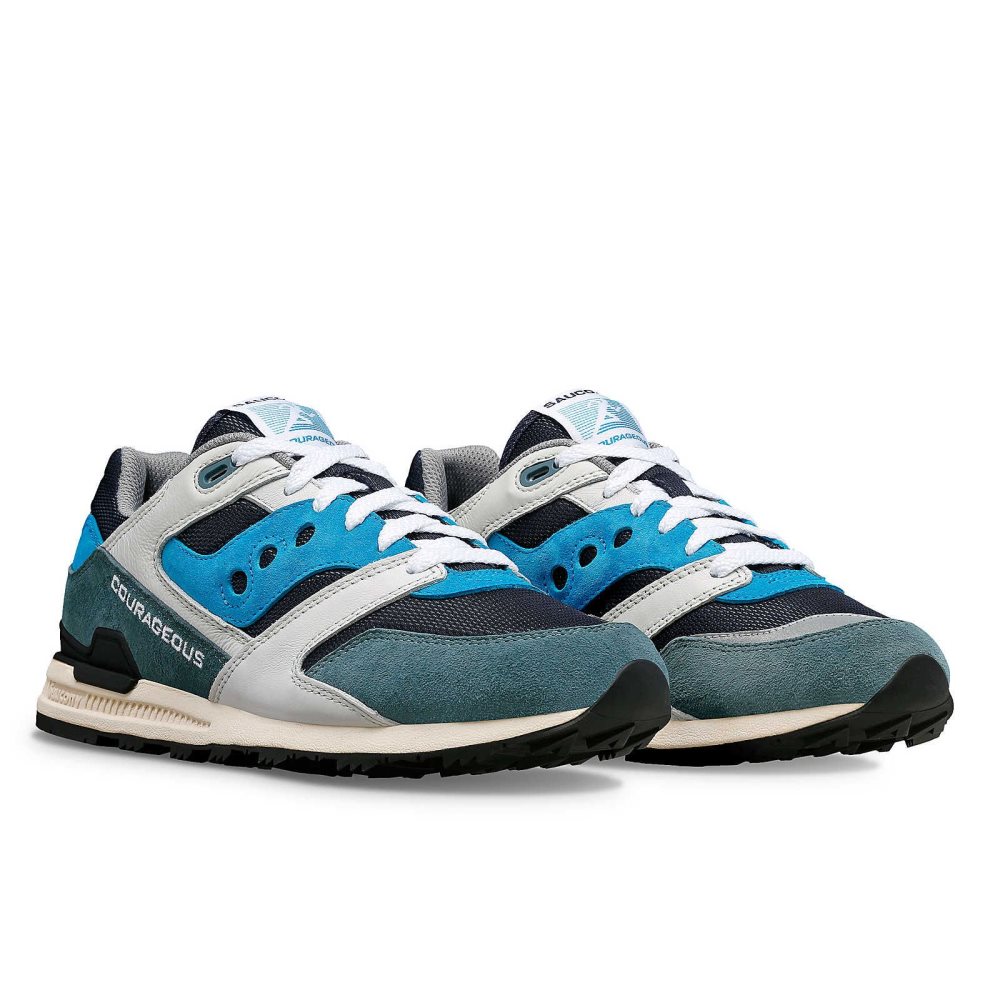 Saucony OG Courageous Grå Kungsblått | 56013-AQOM