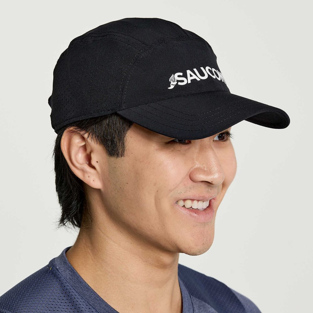 Saucony Outpace Hat Svarta | 34251-ZYGW