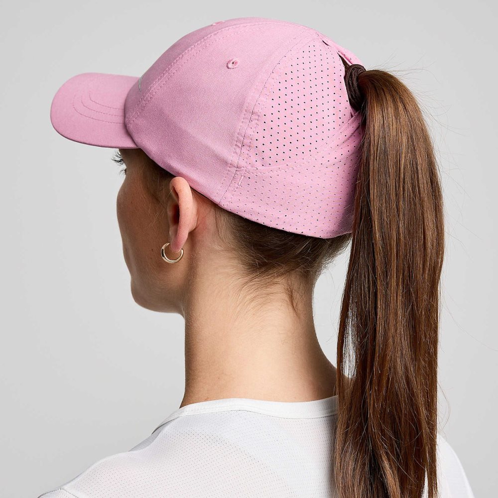 Saucony Outpace Pony Hat Lila | 01824-ZSDE