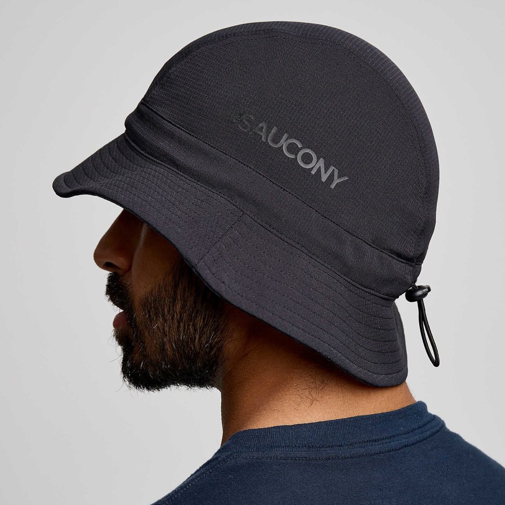 Saucony Peregrine Bucket Hat Svarta | 18536-PTSG