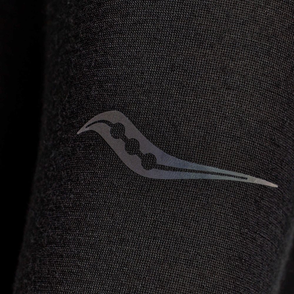 Saucony Peregrine Merino Long Sleeve Svarta | 21796-ENWO