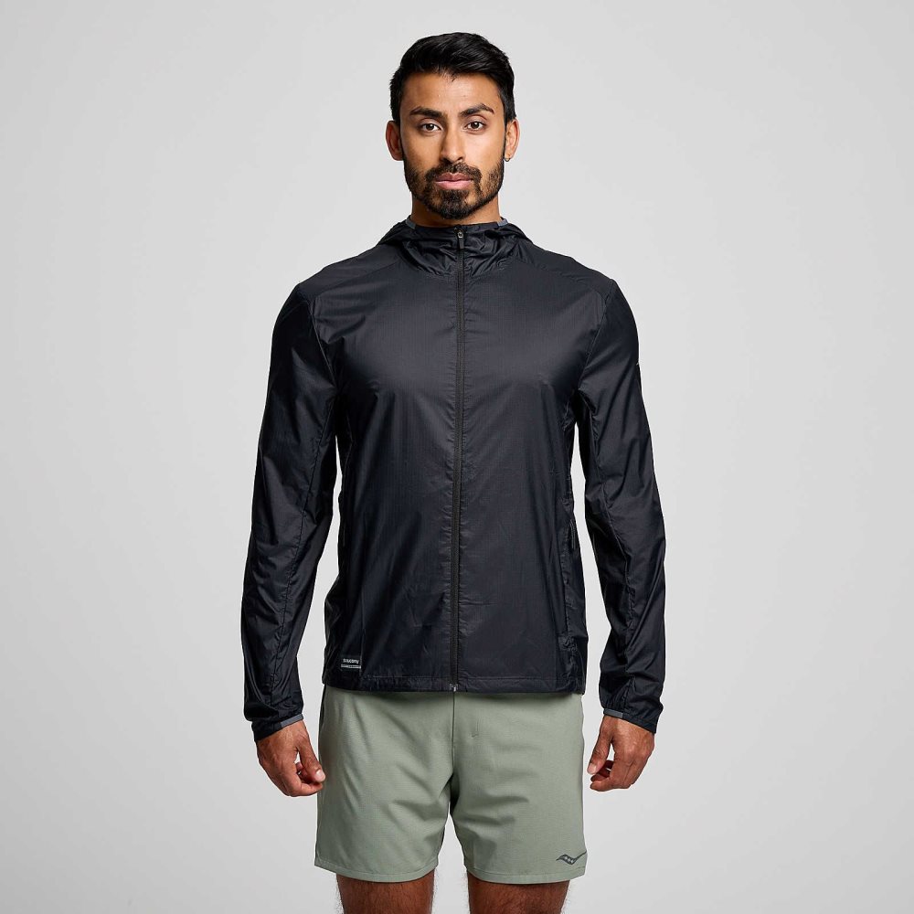 Saucony Peregrine Packaway Jacket Svarta | 23967-NJOP