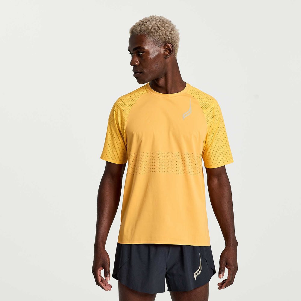 Saucony Pinnacle Short Sleeve Orange | 32961-RFSU