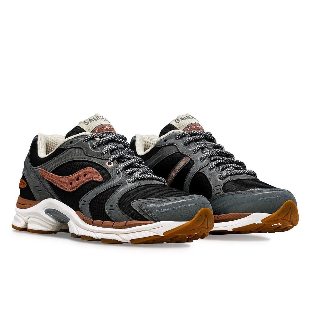 Saucony ProGrid Triumph 4 Secure Grå Bruna | 15739-RGNQ