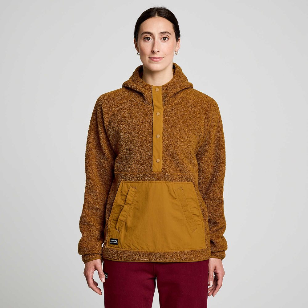 Saucony Recovery Sherpa Pullover Bruna | 86725-JQZD