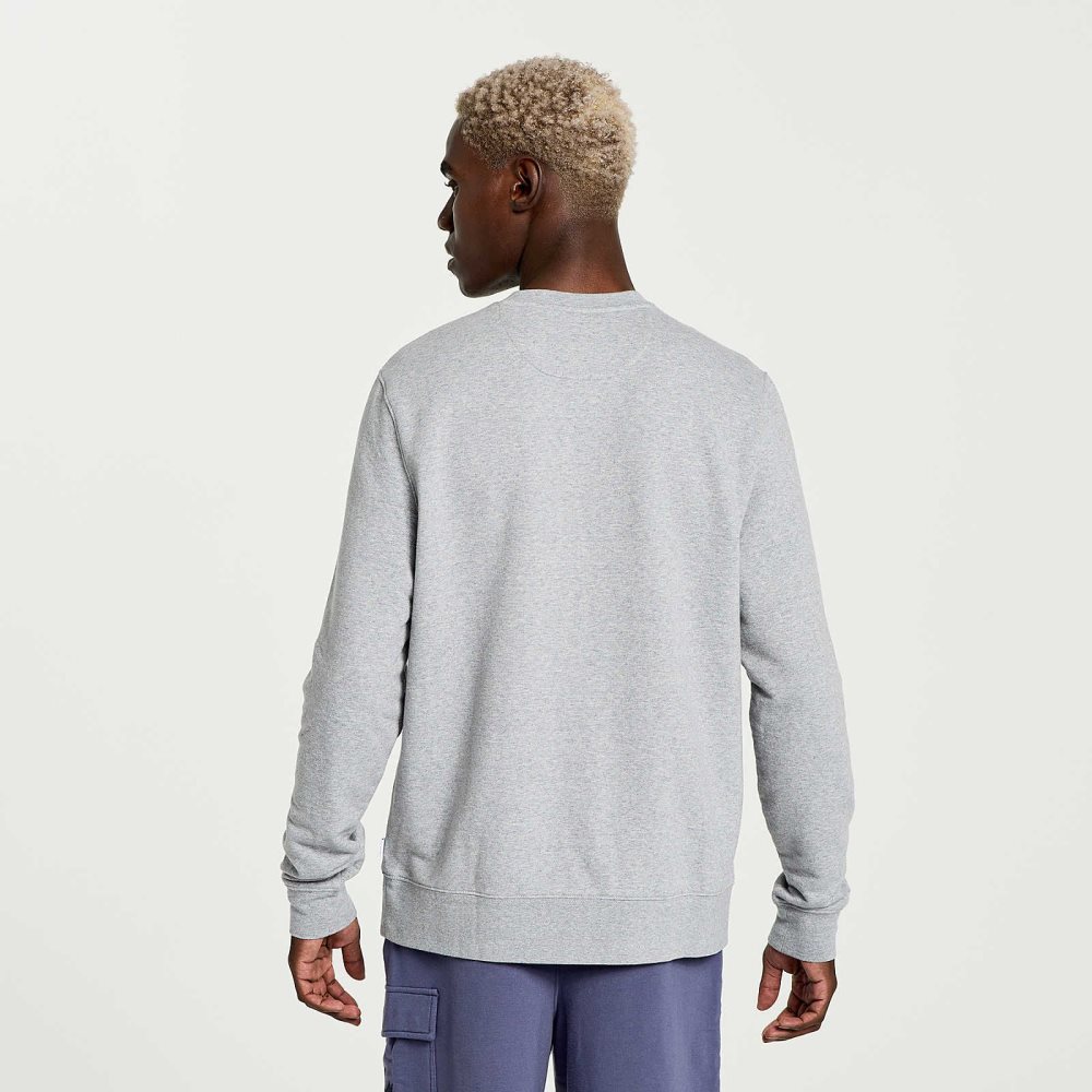 Saucony Rested Crewneck Ljusgrå | 12759-HMKV