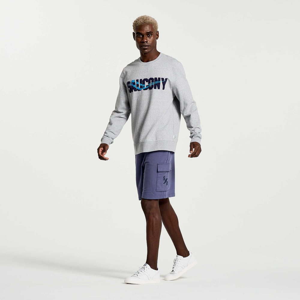 Saucony Rested Crewneck Ljusgrå | 12759-HMKV