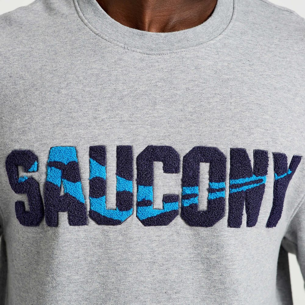 Saucony Rested Crewneck Ljusgrå | 12759-HMKV