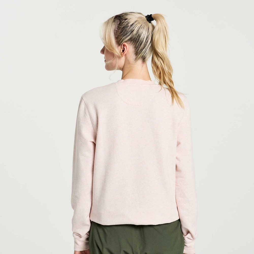 Saucony Rested Crewneck Rosa | 83074-INFE