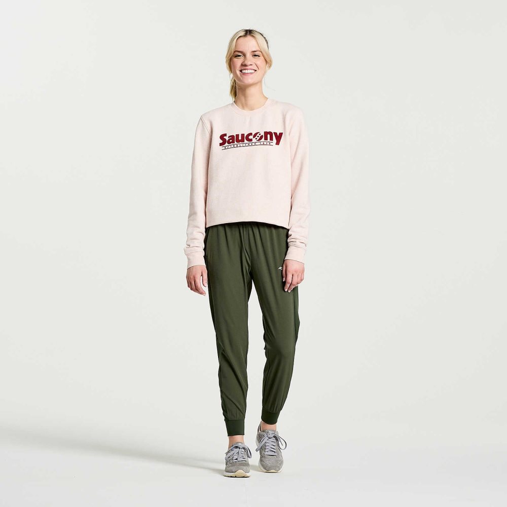 Saucony Rested Crewneck Rosa | 83074-INFE